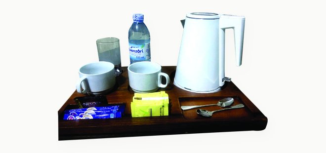 Wooden Kettle Tray Set
